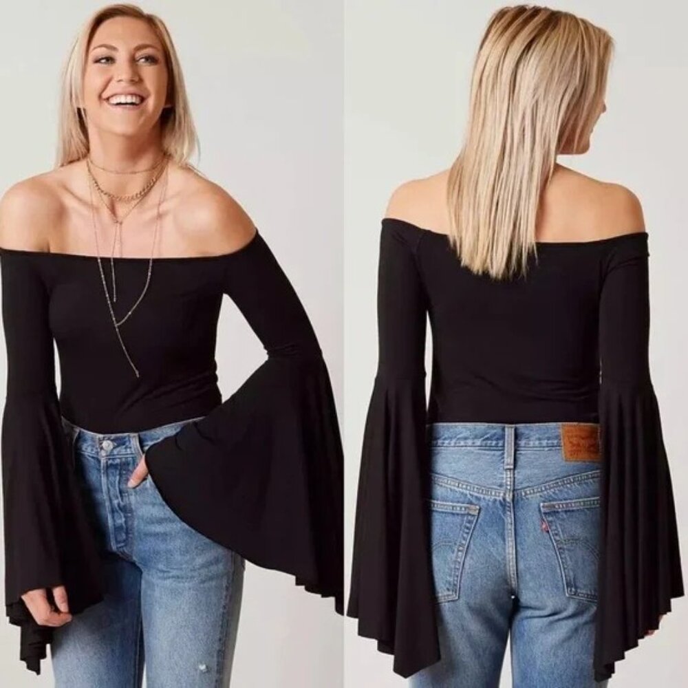 We the Free Bell Sleeve Top